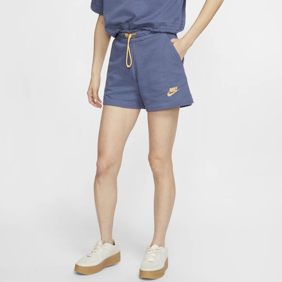 Nike Icon Clash Knit Shorts Diffused Blue/Laser Orange Women’s 1X (CJ2278-491) - Picture 1 of 6